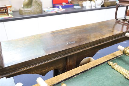 A 19th century Chinese hongmu altar table, W.7ft 8in. D.1ft 1in. H.3ft 3.5in.